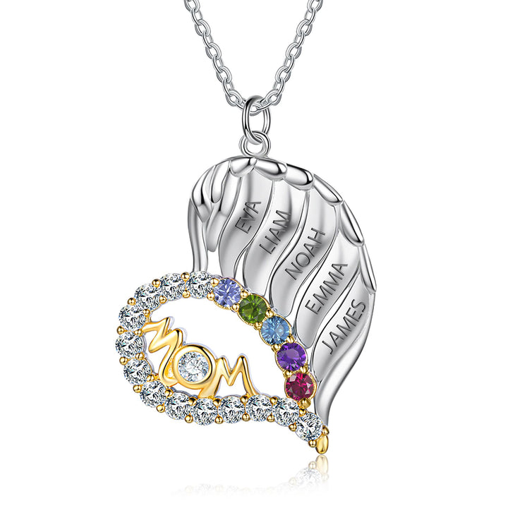Olivenorma Collana con cuore e mezzo diamante per la mamma