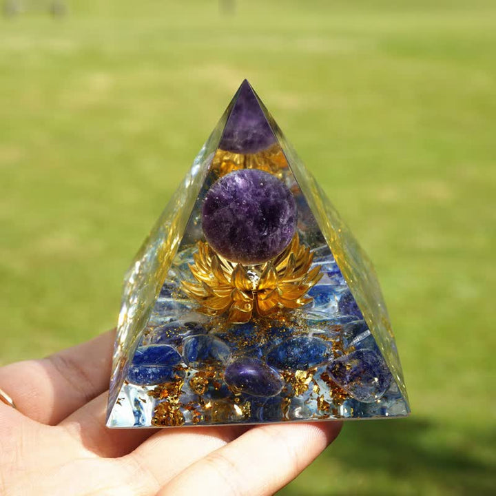 Olivenorma Ametista Sfera Lapislazzuli Loto Orgone Piramide