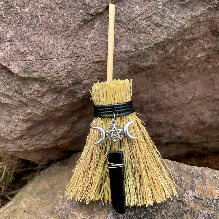 Olivenorma Mini Magic Broom Luna Stella Cristallo Ornamento