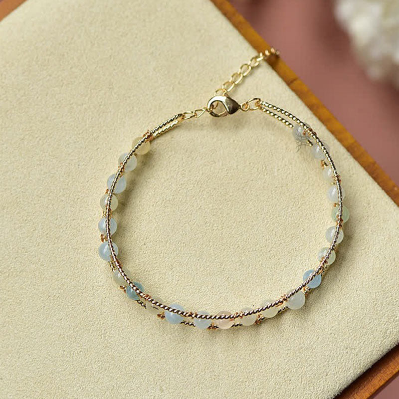 Bracciale con pietra preziosa morganite naturale 