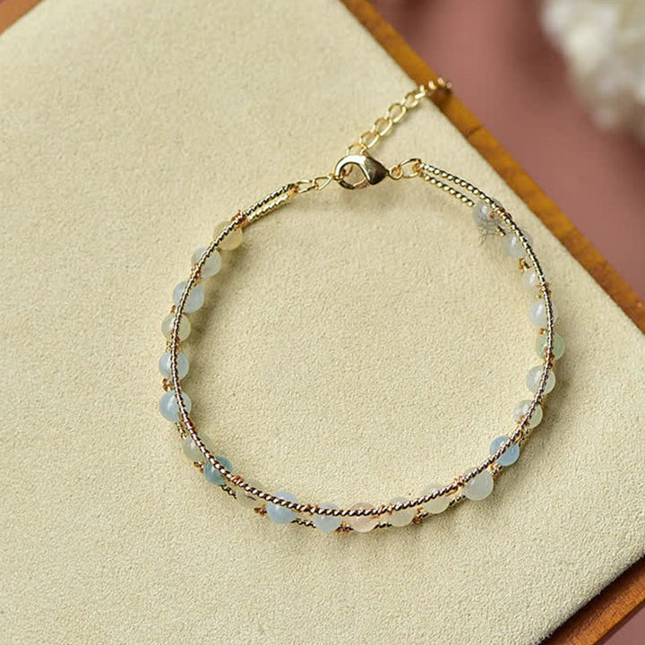 Bracciale con pietra preziosa morganite naturale 