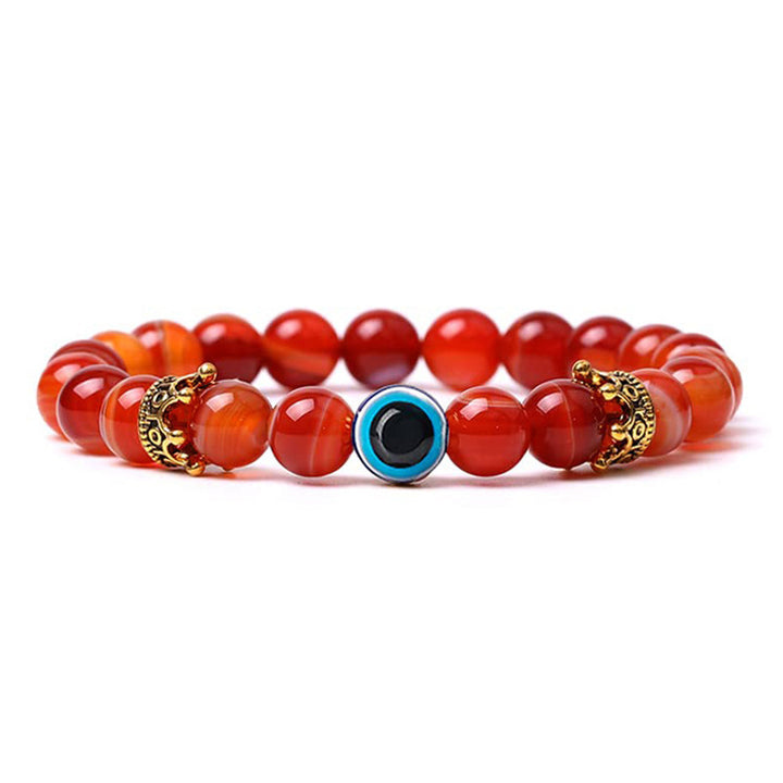 Bracciale in pietra naturale con protezione contro il malocchio
