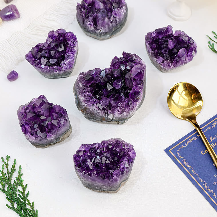 Cluster di cristallo di ametista Olivenorma Pietra naturale