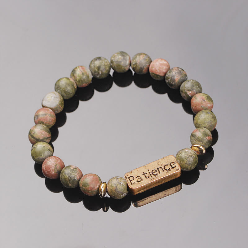 Bracciale con incisione Olivenorma Natural Gemstone Mom Patience