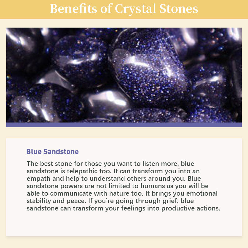 Collana Zodiaco in ascolto in arenaria blu 