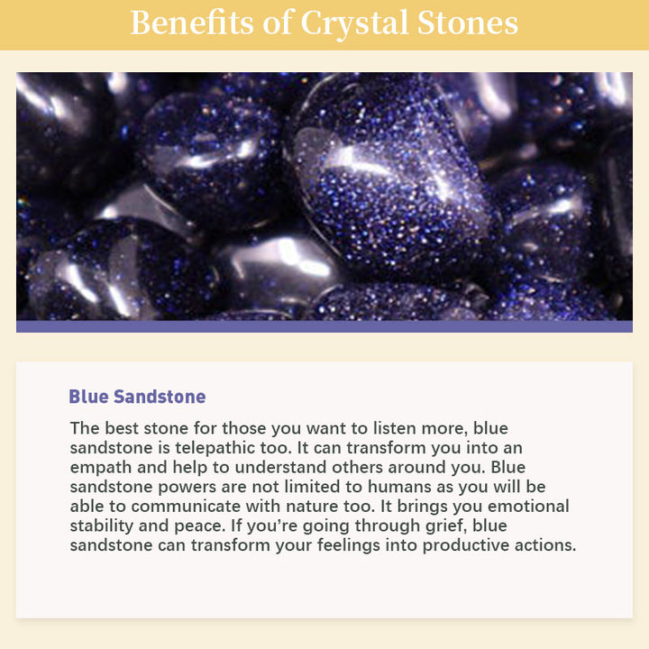 Collana Zodiaco in ascolto in arenaria blu 