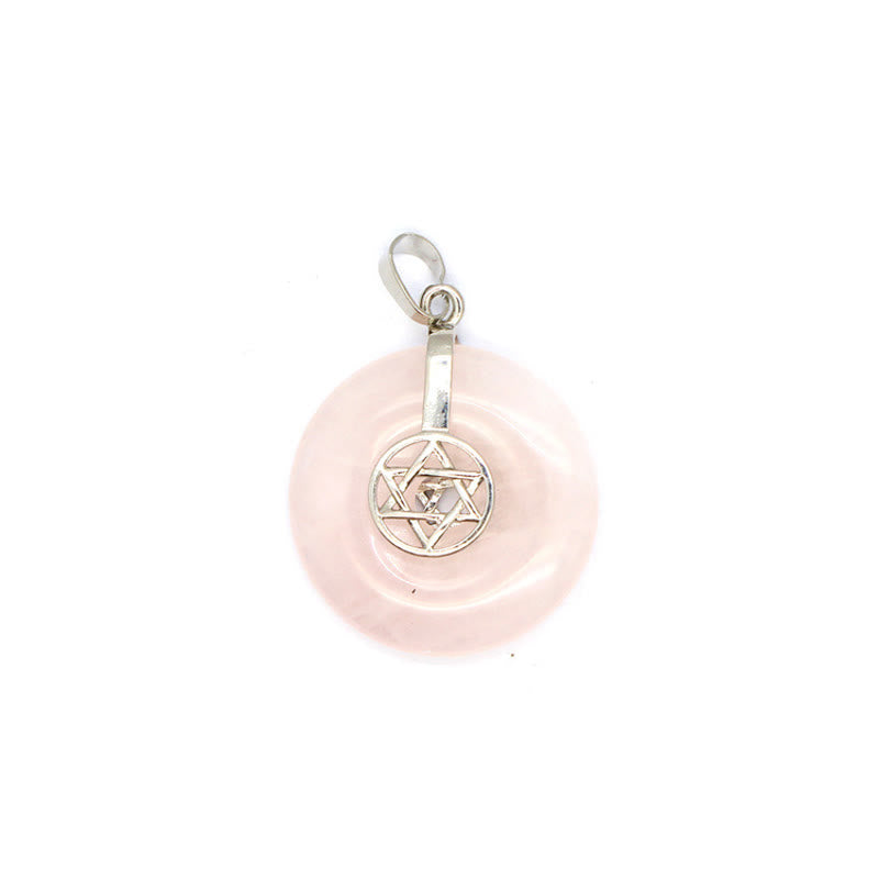 Collana con fibbia della pace in cristallo naturale Olivenorma e albero della vita