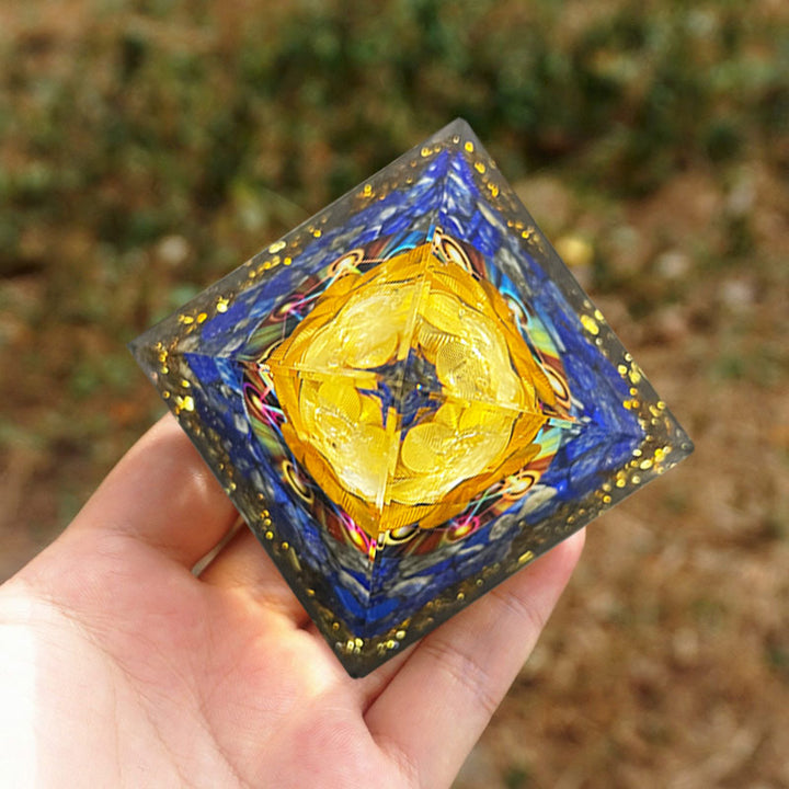 Olivenorma Lapislazzuli Piramide di loto Reki Orgone