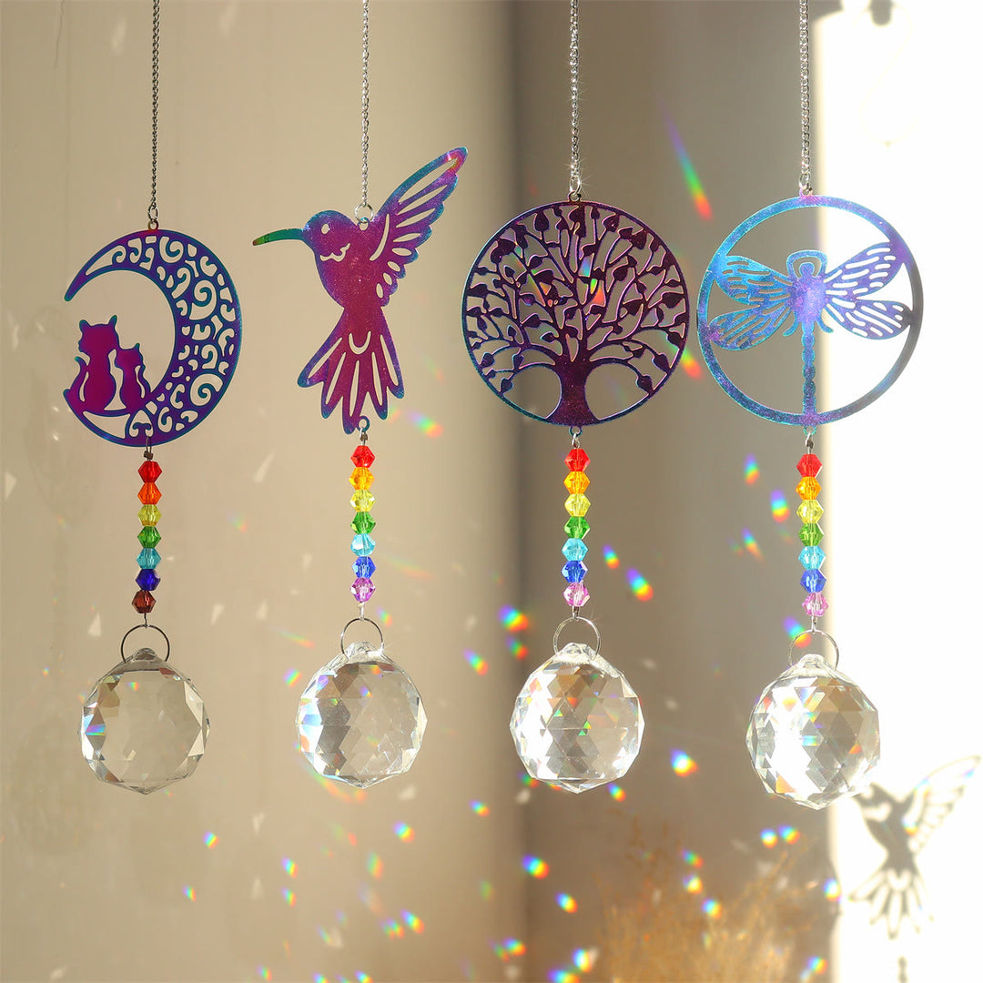 Olivenorma Clear Crystal Chakra Beads Hanging Wind Chime Suncatcher - image 0