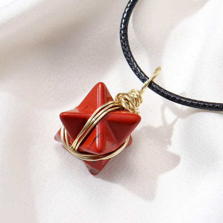 DIVINE LIGHT VEHICLE - Collana Merkaba di cristallo