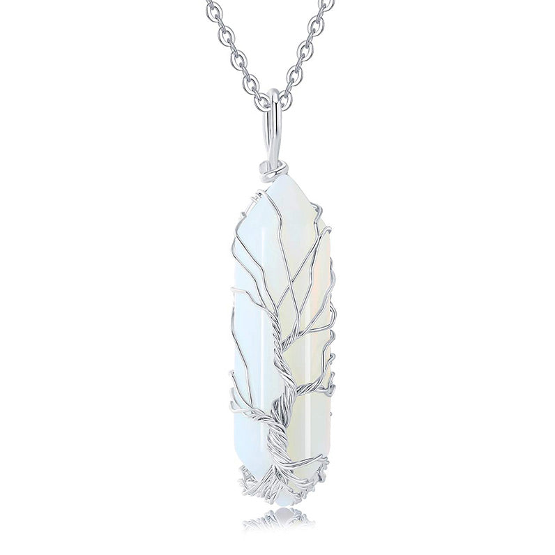 Collana in cristallo Olivenorma con pietra preziosa dell'albero della vita