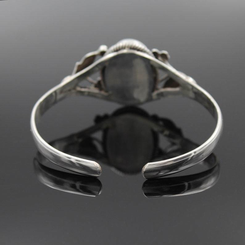 Olivenorma Bracciale Vintage con Fiore Turchese Inciso 