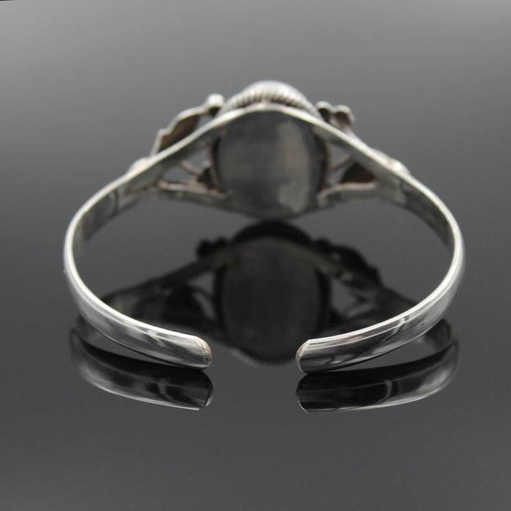 Olivenorma Bracciale Vintage con Fiore Turchese Inciso 