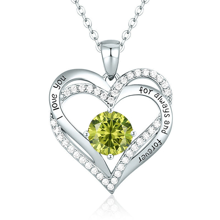 Olivenorma "Ti amo per sempre e per sempre" - Collana Birtshtone Heart