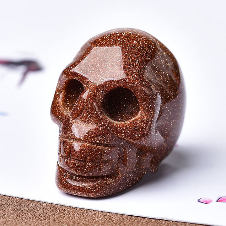 Olivenorma Crystal Inciso Teschio Artigianato Decorazione Pietre Preziose