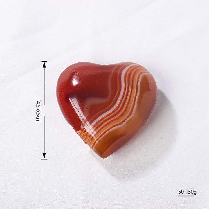 Cuori di cristallo curativo in agata rossa 
