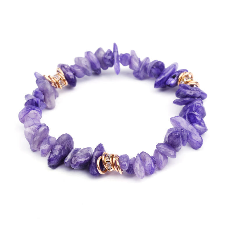 Bracciale Olivenorma con perline di cristallo frantumato e pietra irregolare