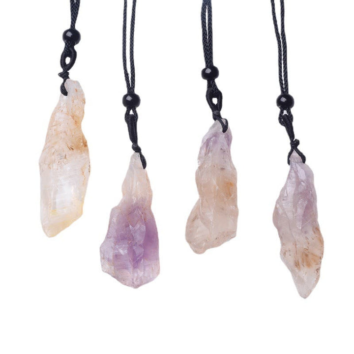 Collana con ciondolo in cristallo naturale Olivenorma Super Seven 