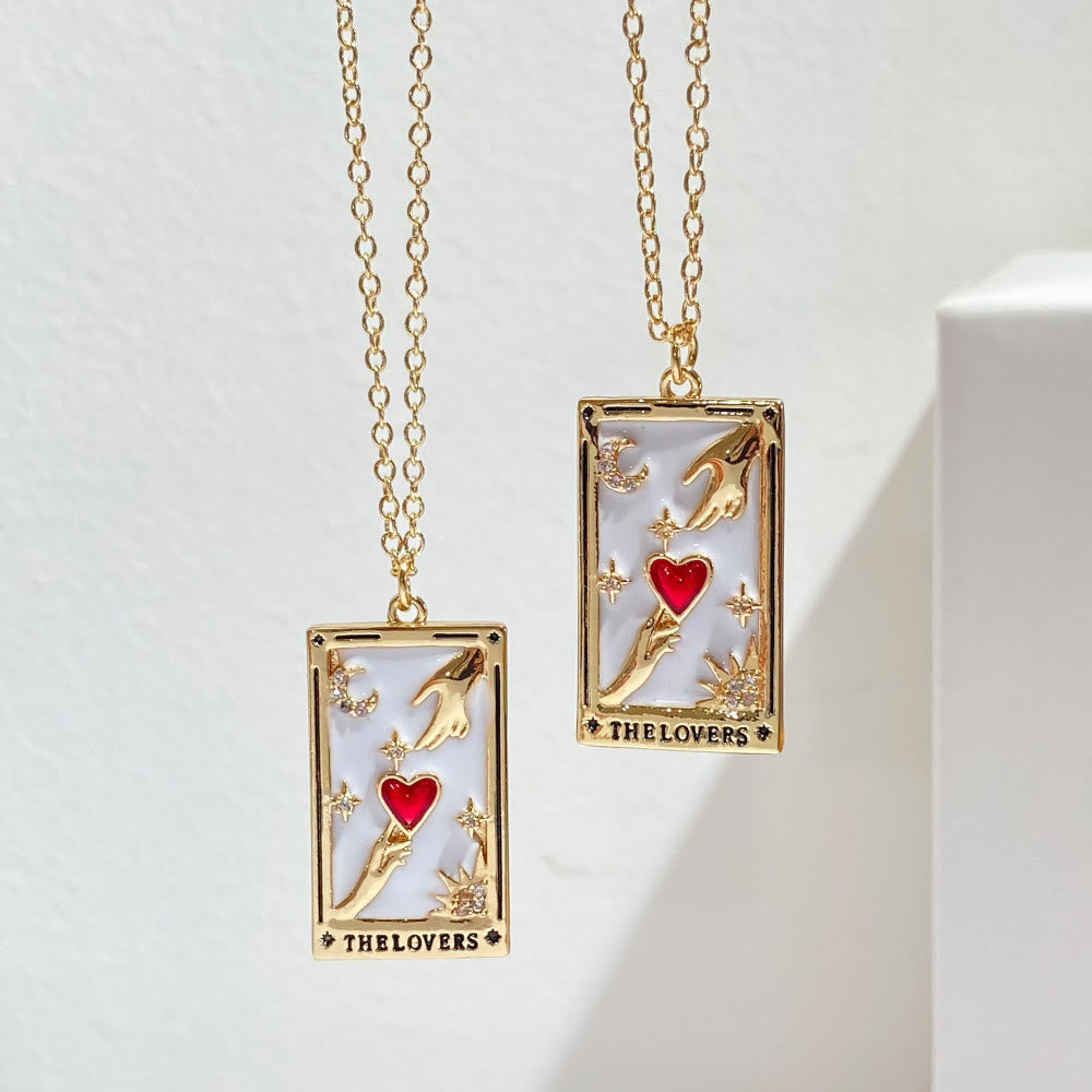 Collana Olivenorma Zircone Oro Placcato Tarocchi Olio Goccia