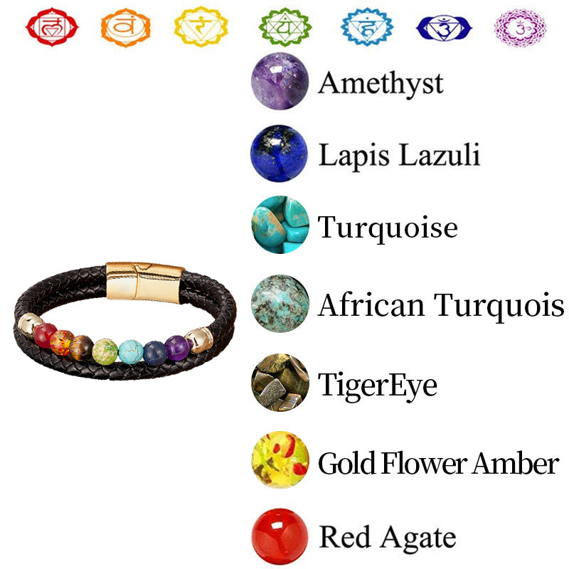 Braccialetto di cristallo naturale per l'equilibrio dei chakra