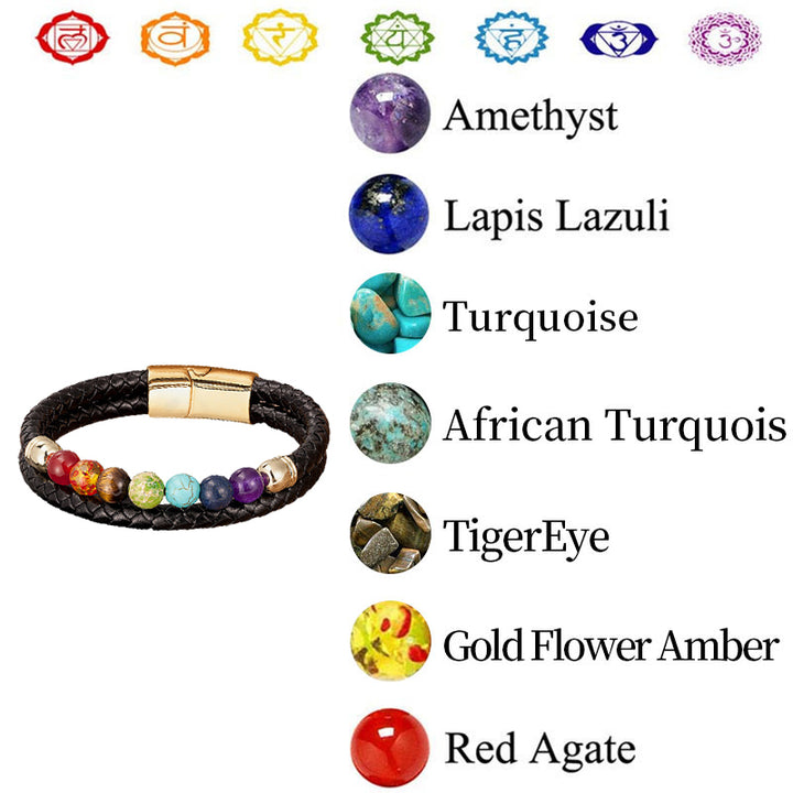 Braccialetto di cristallo naturale per l'equilibrio dei chakra