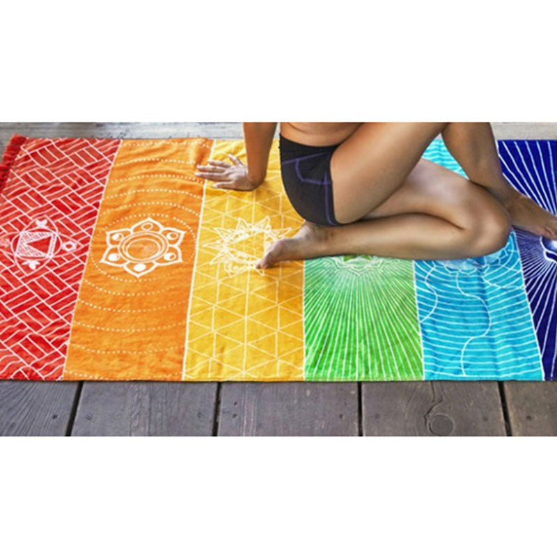 Tappetino yoga arcobaleno Olivenorma Chakra