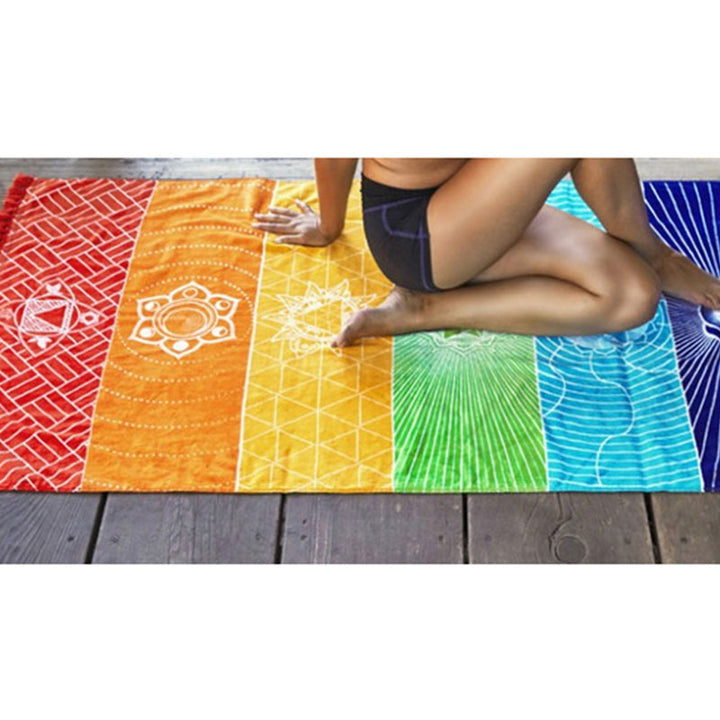 Tappetino yoga arcobaleno Olivenorma Chakra