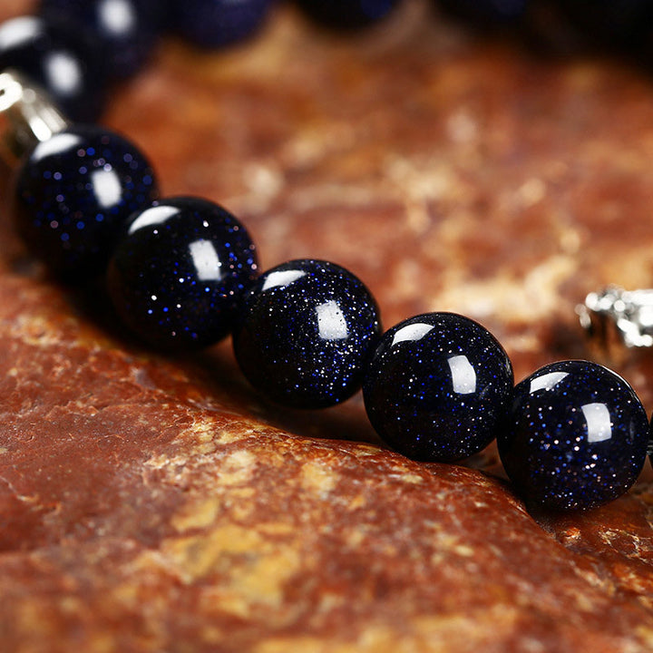 Bracciale con simbolo della croce in pietra naturale 