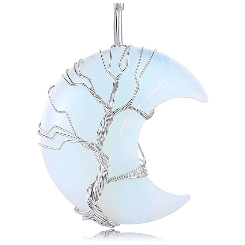 Collana con luna in cristallo naturale Olivenorma