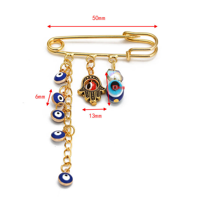 Spilla serie Hamsa con occhio malvagio Olivenorma