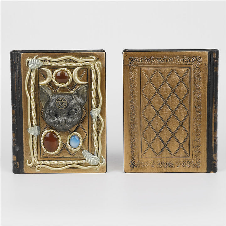 Quaderno decorativo con motivo a gatto Pegaso in pietra di cristallo Olivenorma