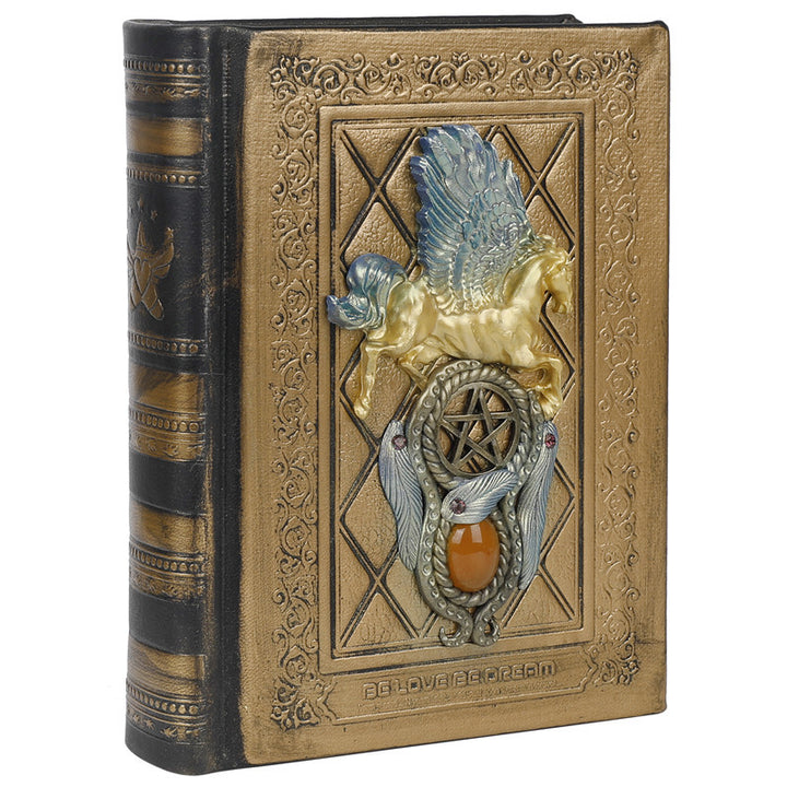 Quaderno decorativo con motivo a gatto Pegaso in pietra di cristallo Olivenorma