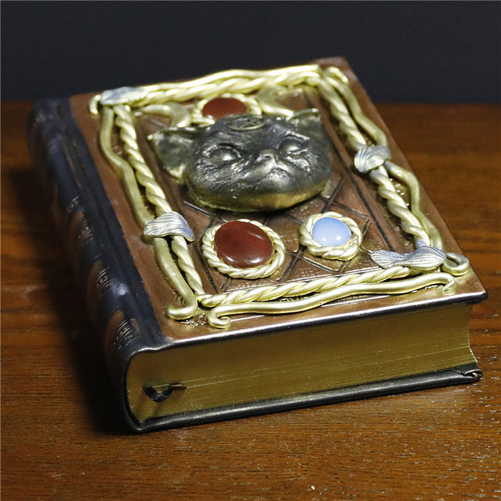 Quaderno decorativo con motivo a gatto Pegaso in pietra di cristallo Olivenorma