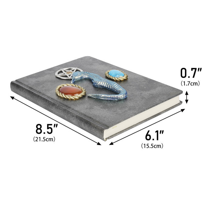 Olivenorma Quaderno decorativo con motivo cavalluccio marino turchese e agata rossa - image 9