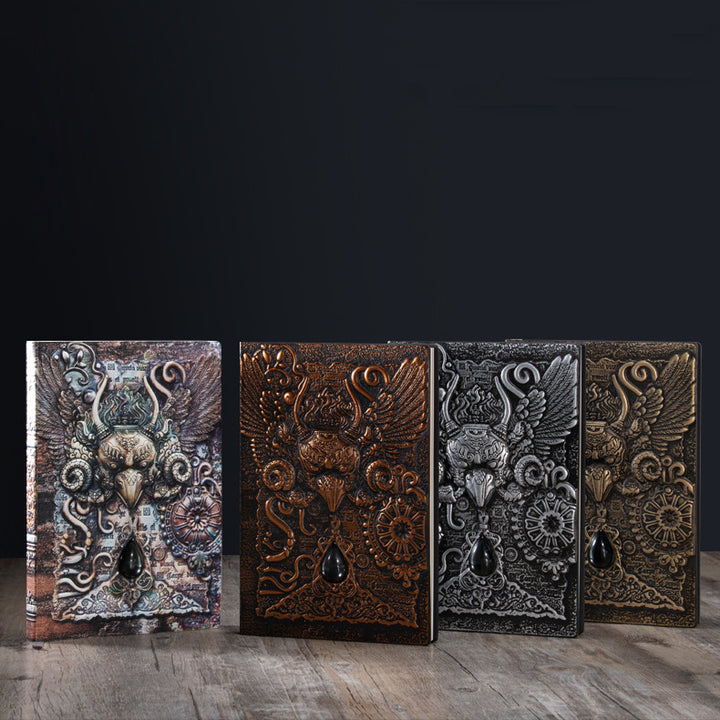 Quaderno decorativo in rilievo con aquila demoniaca in pietra di cristallo Olivenorma