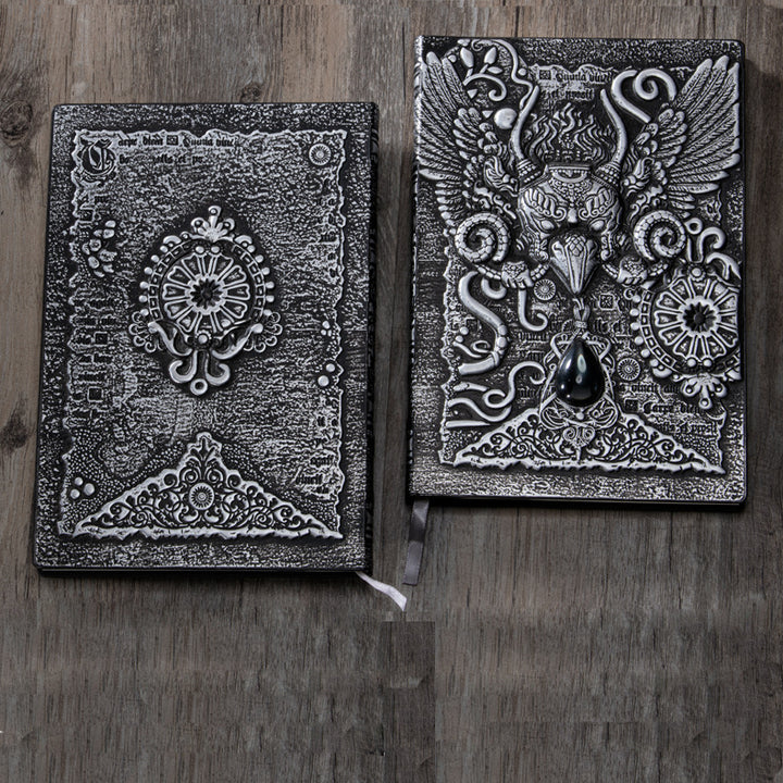 Quaderno decorativo in rilievo con aquila demoniaca in pietra di cristallo Olivenorma