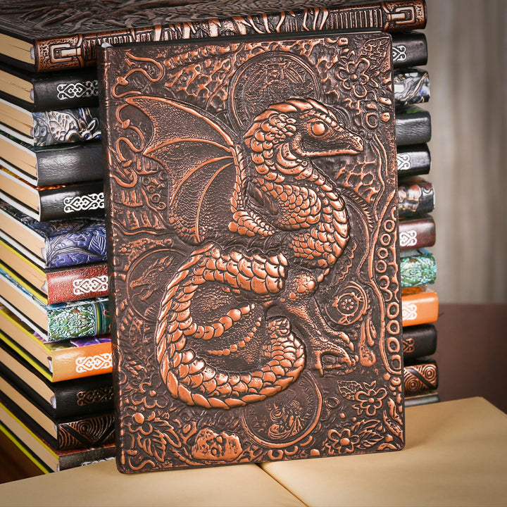 Olivenorma Journal Quaderno con motivo artistico in rilievo 3D Dragon 