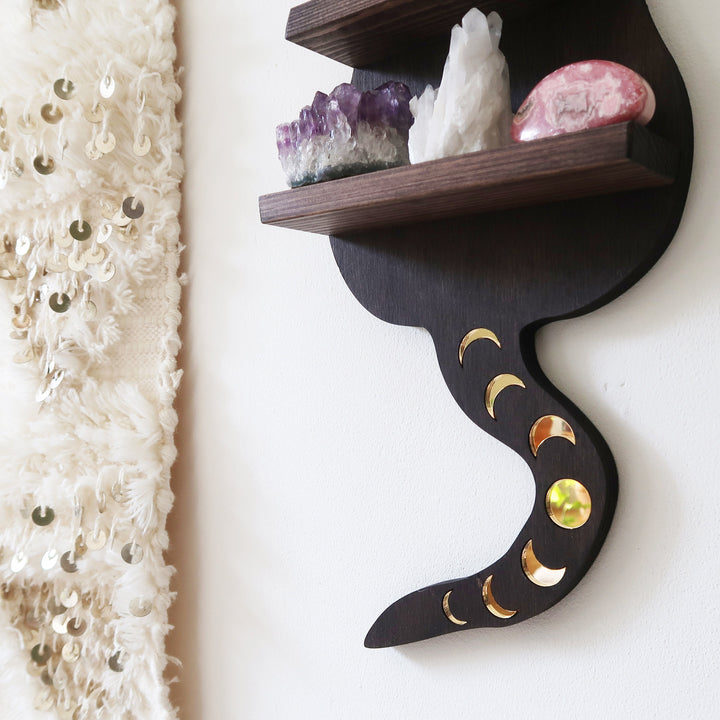 Olivenorma Mensola in cristallo per gatti in legno chiaro scuro - image 3