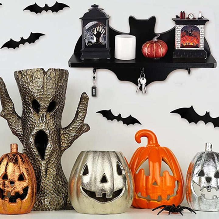 Mensola galleggiante in legno e cristallo Olivenorma Bat - image 3