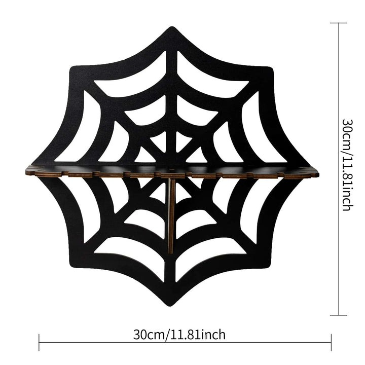 Portacandele in legno espositivo Olivenorma Spider con ripiano in cristallo