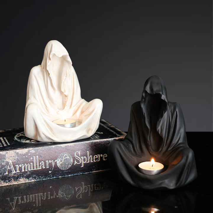 Olivenorma Ghostly Wizard Candeliere Decorazione in Resina Portacandele