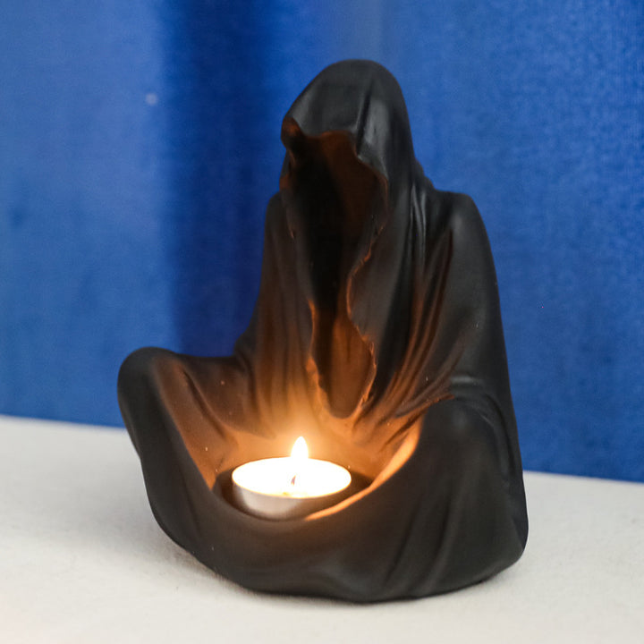 Olivenorma Ghostly Wizard Candeliere Decorazione in Resina Portacandele