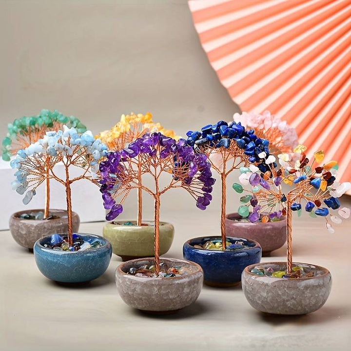 Ghiaia Olivenorma Cristallo Pietra preziosa Decorazione per la casa Albero Feng Shui