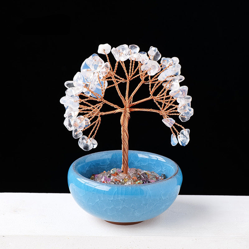 Ghiaia Olivenorma Cristallo Pietra preziosa Decorazione per la casa Albero Feng Shui