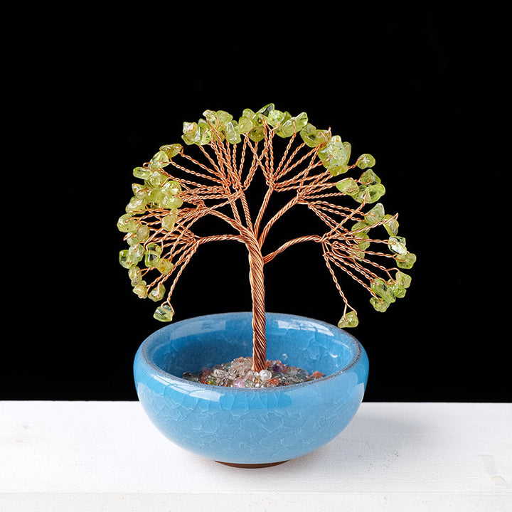 Ghiaia Olivenorma Cristallo Pietra preziosa Decorazione per la casa Albero Feng Shui