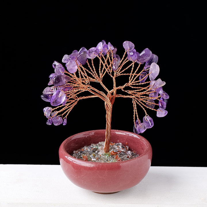 Ghiaia Olivenorma Cristallo Pietra preziosa Decorazione per la casa Albero Feng Shui