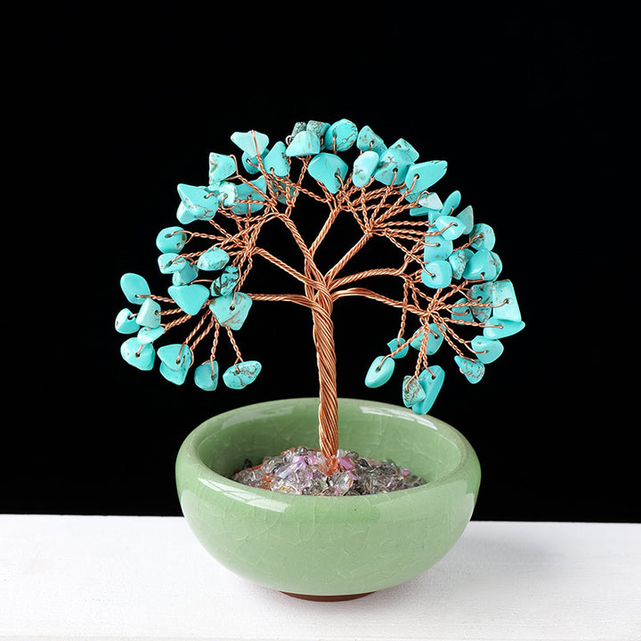 Ghiaia Olivenorma Cristallo Pietra preziosa Decorazione per la casa Albero Feng Shui