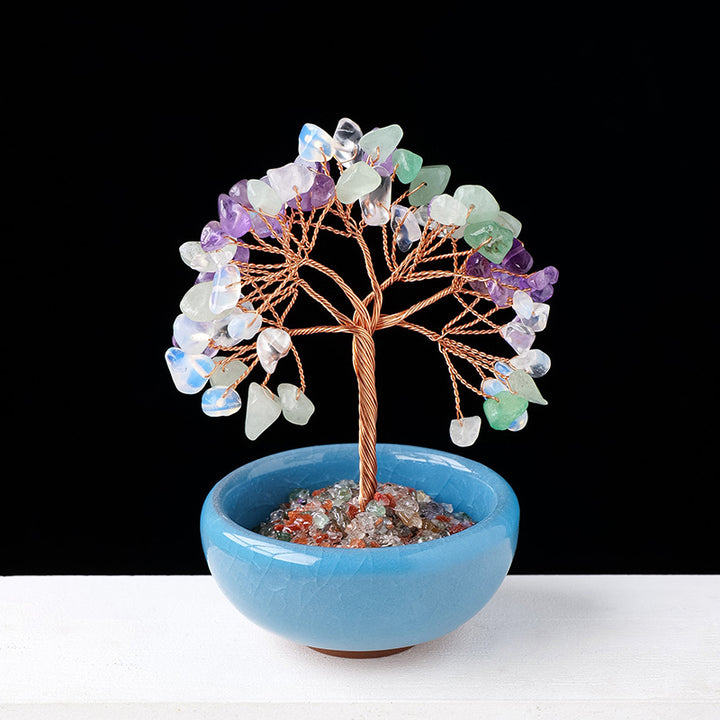 Ghiaia Olivenorma Cristallo Pietra preziosa Decorazione per la casa Albero Feng Shui