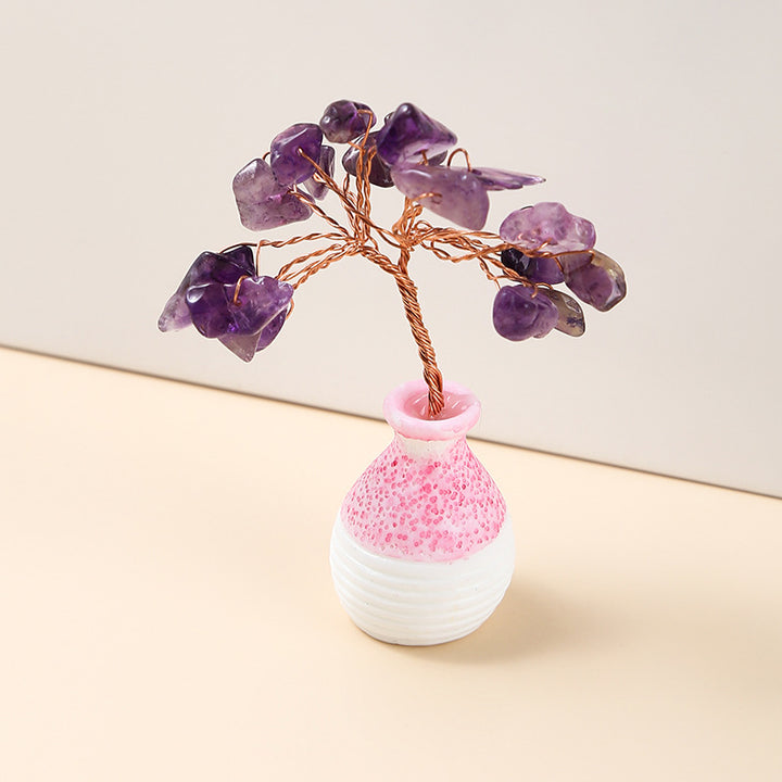 Vaso di ghiaia di cristallo Olivenorma Feng Shui Tree 