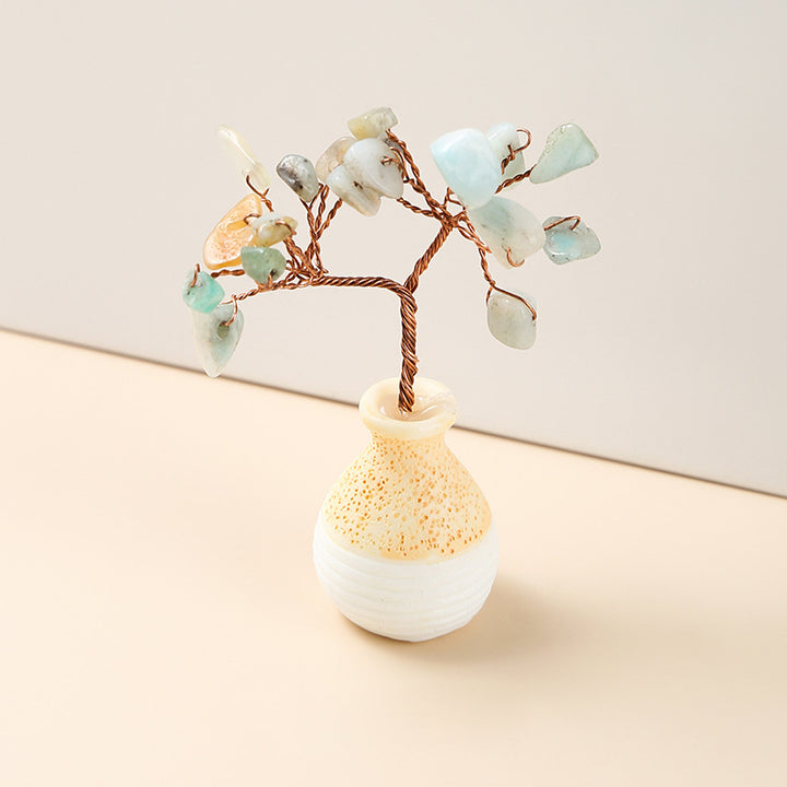 Vaso di ghiaia di cristallo Olivenorma Feng Shui Tree 
